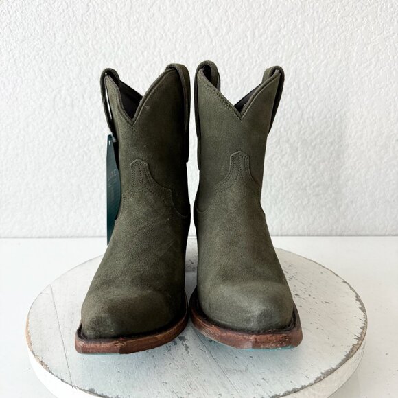 Lane EMMA JANE Womens Cowboy Bootie 6.5 Green Western Cowgirl Short Ankle Boots - Picture 3 of 11